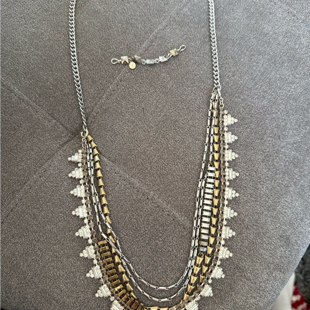 Elegant Gold and Silver Layered Necklace